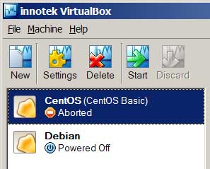 VirtualBox Aborted